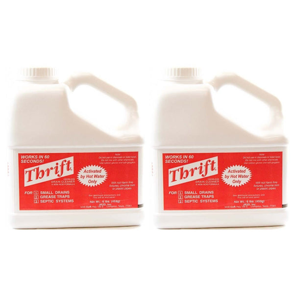 Thrift T-600 Alkaline Granular Drain Cleaner – 6 Lb, White, Industrial Strength