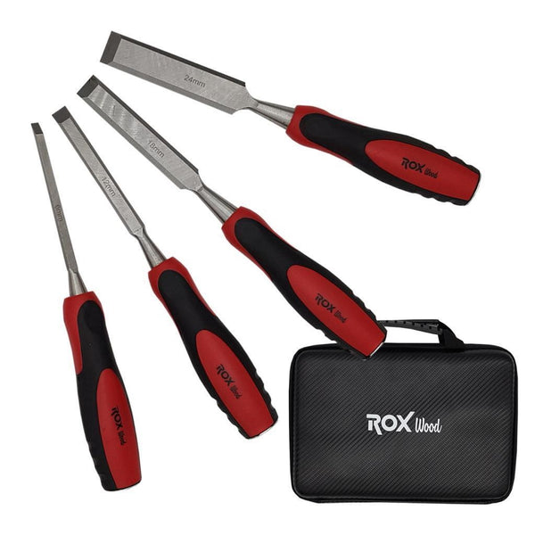 ROX Wood 4 Pieces Set Of Wood Chisels In Special Design Eva Bag - Hard To  Get Items
