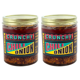 Trader Joe’s Chili Onion Crunch – Spicy Garlic Condiment, 6 Oz. Jar, Pack of 2