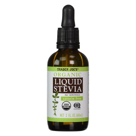 Trader Joe’s Organic Liquid Stevia – Zero-Calorie, Plant-Based Sweetener – 2 fl oz (60 mL), 461 Servings for Coffee, Tea & Baking