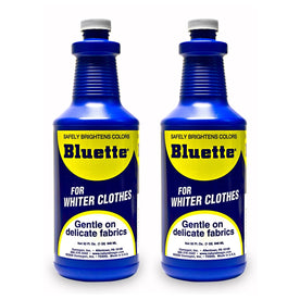 Bluette Concentrated Liquid Laundry Bluing / Laundry Detergent Whitener, 32 Fl. Oz. (Pack of 2)