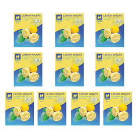 White Lemon Wraps & Covers for Lemon Halves and Wedges, 10 Bags of 100 Pcs, 8.75 In.