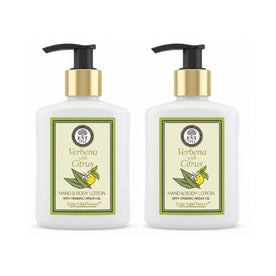 EST 1923 Verbena Citrus Hand & Body Lotion with Organic Argan Oil 250mL – Vegan Moisturizing Lotion (Pack of 2)