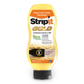 Chemique StripIt GOLD Eco-Friendly Paint Remover 32 Oz bottle for removing paint, varnish, and coatings.