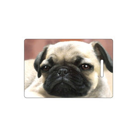 3D Lenticular Original Luggage Tags, Animated Pug / Dog, 3.5 x 2.5 Inches