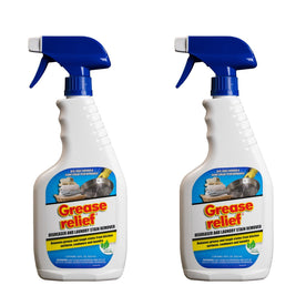 Grease relief Degreaser and Laundry Stain Remover, 18 Ounce (2 Pack)
