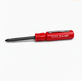 Lutz Red 2-In-1 Vanadium Steel Pocket Screwdriver with Ergonomic Handle, 24003