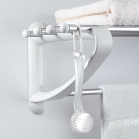 P. Nova Towel and Laundry Hangers for Organized and Aesthetic Bathroom, Aluminum (White)