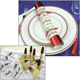 Robin Reed Concerto Handmade English Christmas Crackers with Musical Whistles, 10 in., Set of 8 – Festive Party Favors