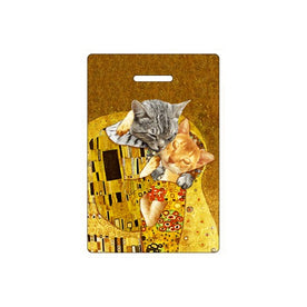 3D Lenticular Original Luggage Tags, Gustav Klimt with Cats Faces (Art / Animals), 3.5 x 2.5 Inches
