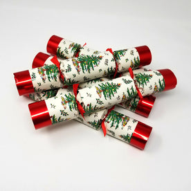 Robin Reed 41630 Spode Christmas Crackers, Handmade 8.5" Holiday Christmas Crackers, Box of 10 Party Crackers with Hats, Jokes & Gifts