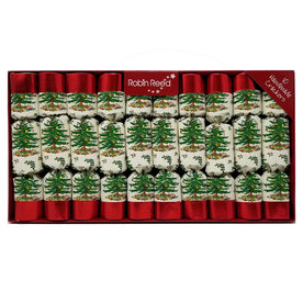 Robin Reed 41630 Spode Christmas Crackers, Handmade 8.5" Holiday Christmas Crackers, Box of 10 Party Crackers with Hats, Jokes & Gifts