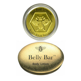 Honey House Naturals Baby Belly Bar and Vanilla Bee Bar Moisturizing Solid Lotion Gift Set Bundle