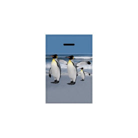 3D Lenticular Original Luggage Tags, Mailer with Animated Penguin Images, 3.5 x 2.5 Inches