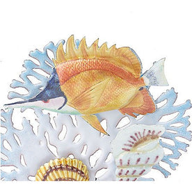 Cloisonne Fish and Shell Seascape Figurine in A Beautiful Gift Box