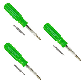 Lutz 6-IN-1 Ratcheting Screwdriver, Green (Pack of 3)