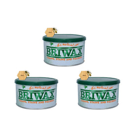 Briwax Original Furniture Wax Polish Cleans, Stains & Polishes, Clear, 16 Oz. (Pack of 3)