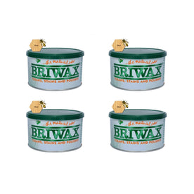 Briwax Original Furniture Wax Polish Cleans, Stains & Polishes, Clear, 16 Oz. (Pack of 4)