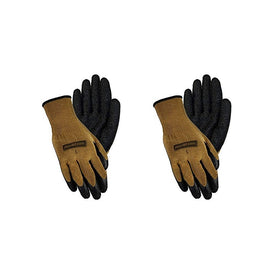 Magid 308T All Purpose Flexible Fit Knit Latex Palm Sure Grip Grey Color Gloves, 2 Pair (Large)