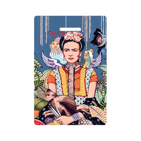 3D Lenticular Original Luggage Tags, Frida Kahlo Art (3.5" x 2.5")