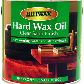 Briwax Hard Wax Oil Clear Satin Oil-Based Finish, 2.5 Liter - 2.5 L