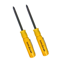 Lutz 2 In 1 Pocket Size Yellow Screwdriver (Pack of 2)