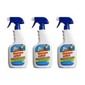 Grease relief Degreaser and Laundry Stain Remover, 18 Ounce (3 Pack)