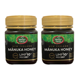 New Zealand Manuka Honey UMF 10+ – Certified Monofloral, Raw & Pure, 8.8oz (250g) Jar, Pack of 2