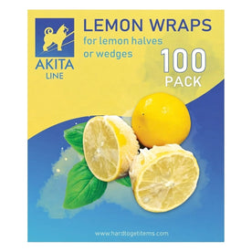 Akita Line White Lemon Wraps & Covers for Lemon Halves and Wedges, 8.75 In. (24 Pack / 100 Pack)