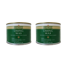 Briwax Liming Wax Adds White Grained Finish to Wood, 250 ML / 8 Fl. Oz. (Pack of 2)