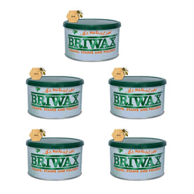 Briwax Original Furniture Wax Polish Cleans, Stains & Polishes, Clear, 16 Oz. (Pack of 5)