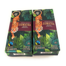 Barissimo Coffee, Sumatra Single Origin Dark Roast Ground, Fair Trade Certified, 100% Arabica, 12 Oz (340 g) Bags, Pack of 2