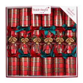 Robin Reed Highland Bells Handmade Christmas Crackers, Holiday Party Favors with Surprise Gifts, Set of 6 (6624)