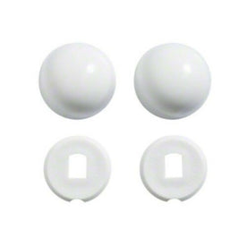 Crane Color Replacement Plastic Toilet Bolt Caps - Set of 2 - Peach Blossom
