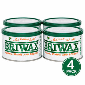 Briwax Original Furniture Wax Polish Cleans, Stains & Polishes, Clear, 16 Oz. (Pack of 4)