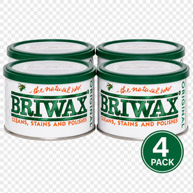 Briwax Original Furniture Wax Polish Cleans, Stains & Polishes, 16 Oz. - Teak (Pack of 4)