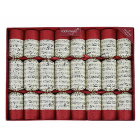 Robin Reed Concerto Handmade English Christmas Crackers with Musical Whistles, 10 in., Set of 8 – Festive Party Favors