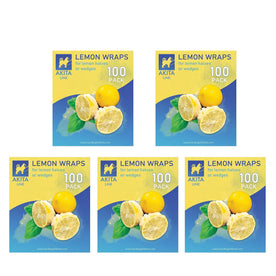 White Lemon Wraps, & Covers for Lemon Halves and Wedges, Bag of 100 Pcs [Single / 5 Pack / 10 Pack]