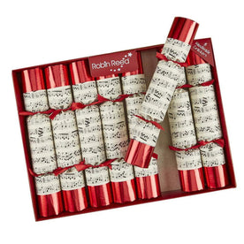 Robin Reed Set of 8 Concerto Handmade Christmas Crackers with Whistles, 10 in. (Pack of 2)