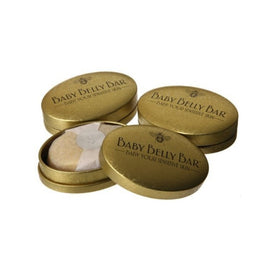 Honey House Naturals Baby Belly Bar Solid Lotion Bar in Gold Tin Case, 1.7 Oz. (Set of 3)