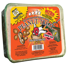 C&S Products Peanut Treat Suet, High-Energy 56 oz Suet Cake for Year-Round Wild Bird Feeding