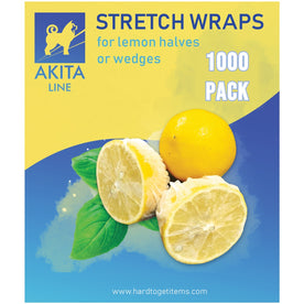Akita Line White Lemon Wraps Lemon Covers, Lemon Stretch Wraps, Bag of 1000 Pieces