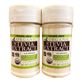 Trader Joe’s Organic Stevia Extract – Calorie-Free, Pure Plant-Based Sweetener, Pack of 2, 1 Oz. (630 Servings)