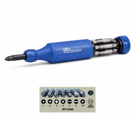 Sensible Products USA 8-in-1 Multi-Bit Screwdriver – EZ Guide Collar, Retractable Bit Cartridge, Magnetic Hex Nut Driver & Palm-Save Cap