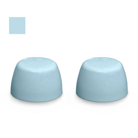 Replacement Plastic Toilet Bolt Caps to Match Crane Dresden Blue, Set of 2
