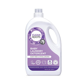 Clean Roots Baby Laundry Detergent, EcoGarantie Certified 100% Organic & Natural, Scent-Free & Hypoallergenic, Dermatologically Tested & Approved - 55 Loads, 92.9 fl. oz (2.75 L)