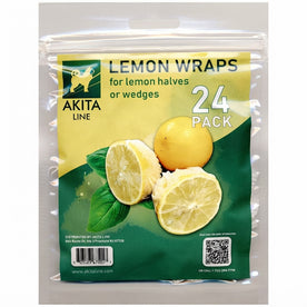 Akita Line White Lemon Wraps & Covers for Lemon Halves and Wedges, Bag of 24 Pcs (8.75-Inch)