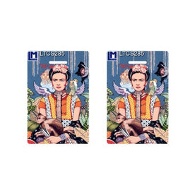 3D Lenticular Original Luggage Tags, Frida Kahlo Art (3.5" x 2.5")