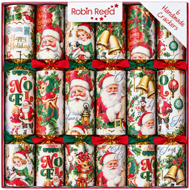 Robin Reed 72604 Racing Santa Handmade English Cheer Party Crackers, 13 Inches (Set of 6)