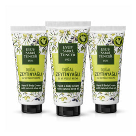 Eyup Sabri Tuncer Olive Oil Hand & Body Cream 50ml | Moisturizing Lotion for Soft & Smooth Skin, Pack of 3